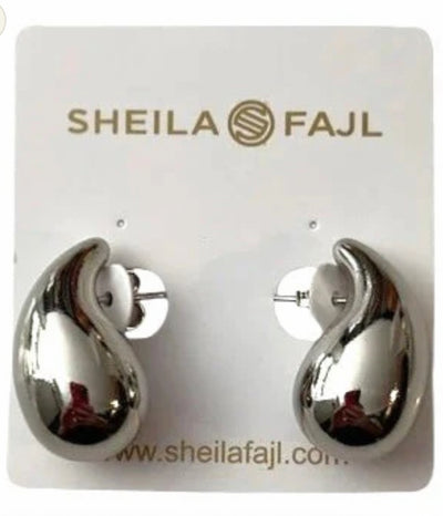 Sheila Fajl Shiny Silver Petite Bubble Drop Stud