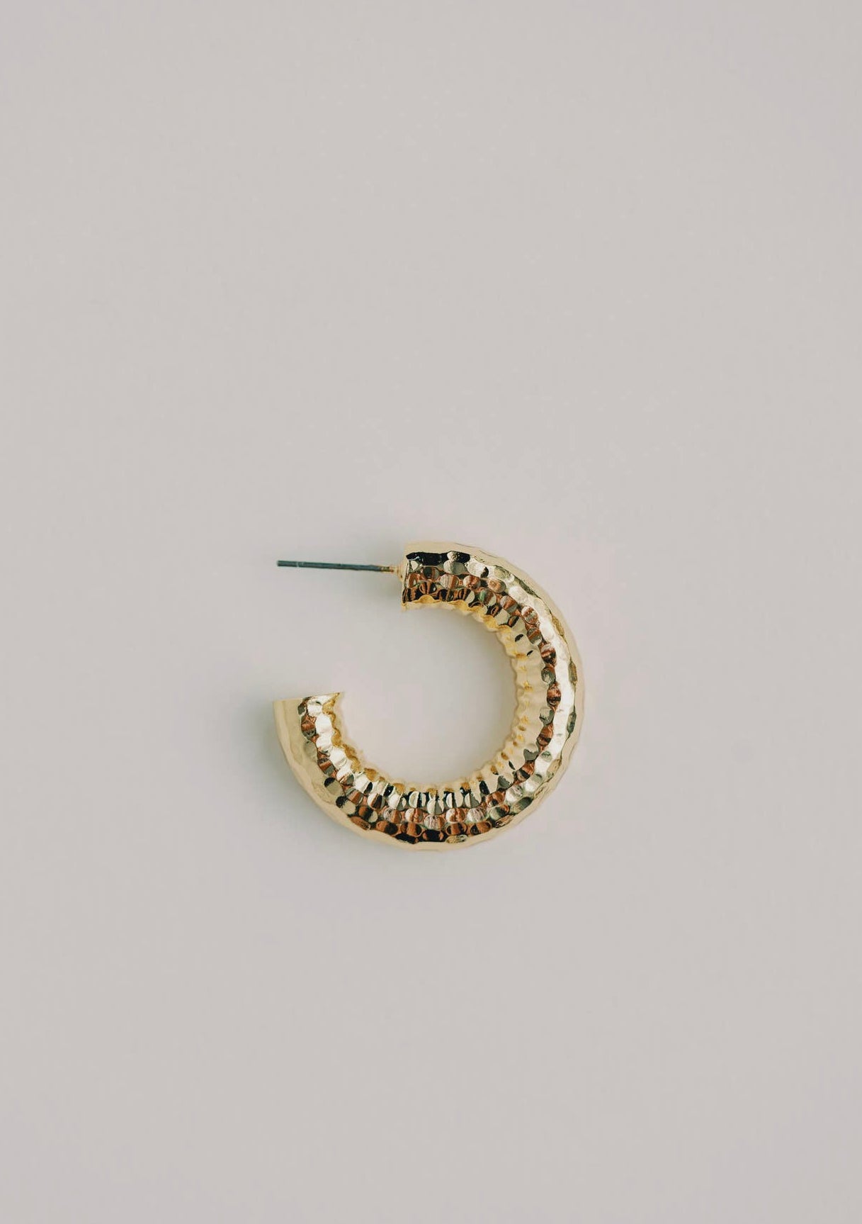 St Armands Designs ￼Hammered Gold Vintage Style Hoop Earrings