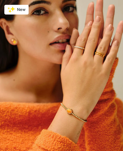 Kendra Scott Pumpkin Stretch Gold Orange Braclet