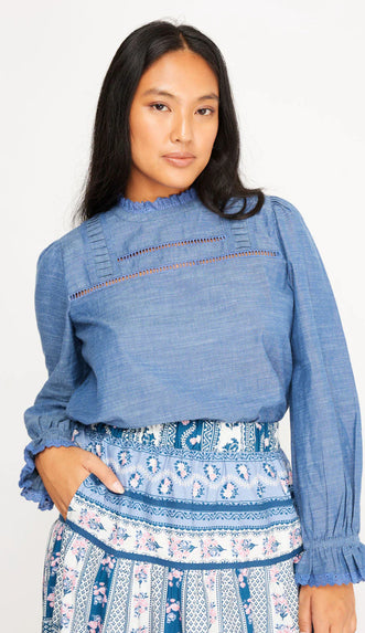 O&I Ruby Blouse Chambray