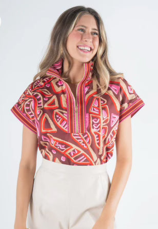 Emily McCarthy Poppy Pullover Tribal Palm