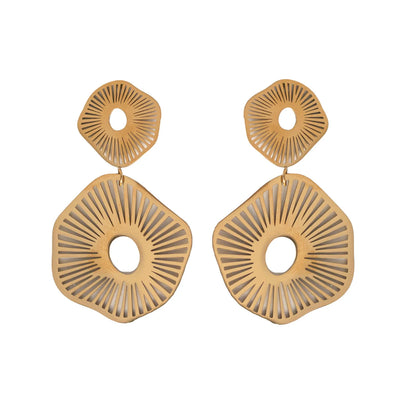 St Armands Gold Anemone Statement Earrings