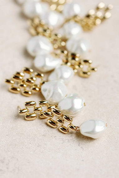 St Armands Vintage Honeycomb Pearl Drop Earrings