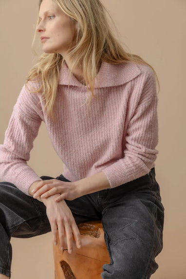 Lilla P Easy Split Collar Sweater