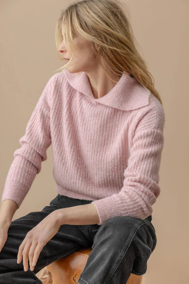 Lilla P Easy Split Collar Sweater