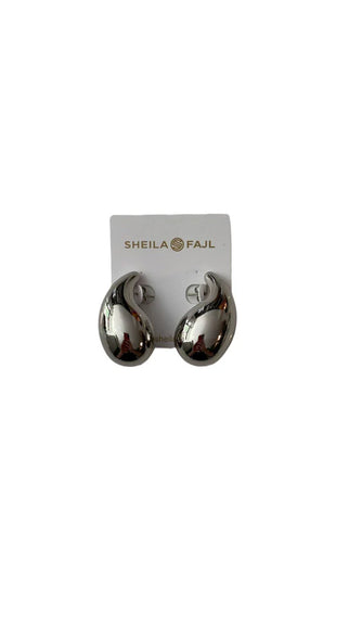 Sheila Fajl Shiny Silver Bubble Drop Stud