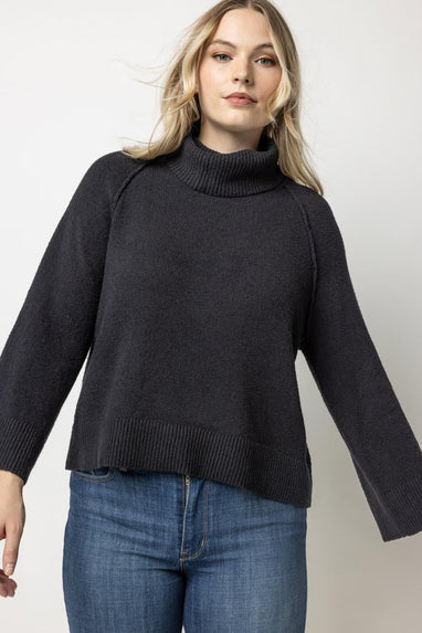 Lilla P Raglan Turtleneck Sweater