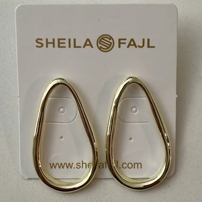 Sheila Fajl Shiny Oval Eve Studs