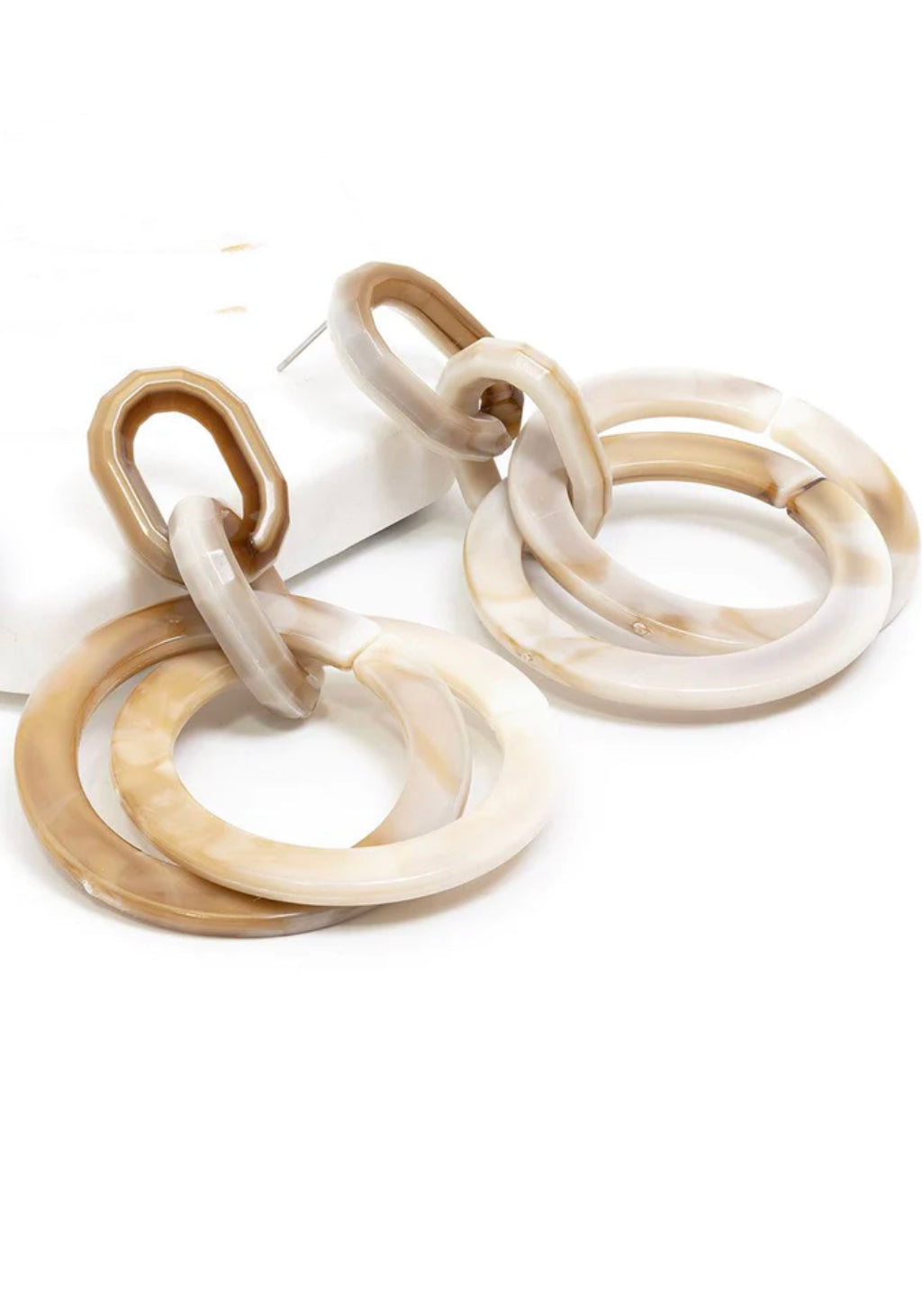 St Armands Cream Layered Hoops