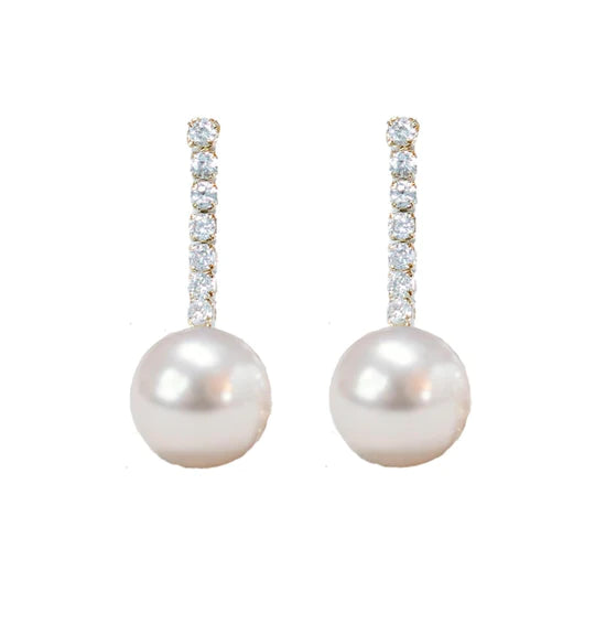 St Armands Small Swingy Pearl and Diamond Drops